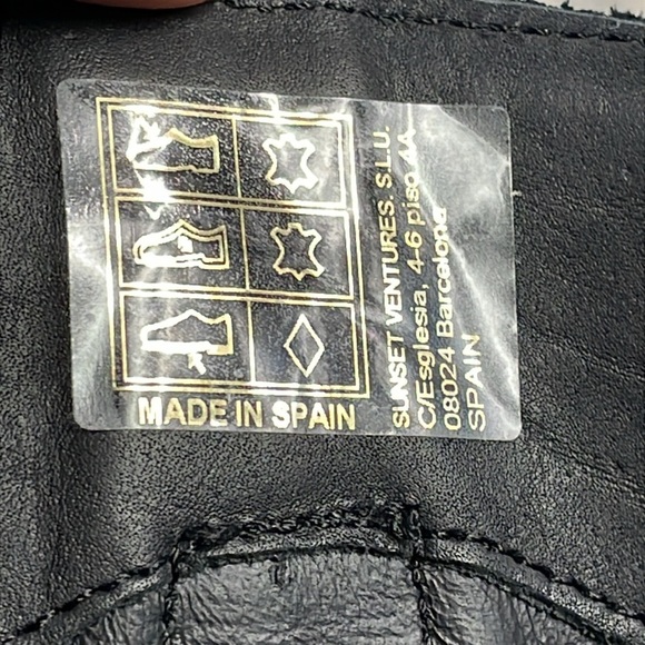 Alohas Mount Alli Croc Embossed Western Boot Black Leather Chunky Heel Sz 37 - Picture 14 of 15